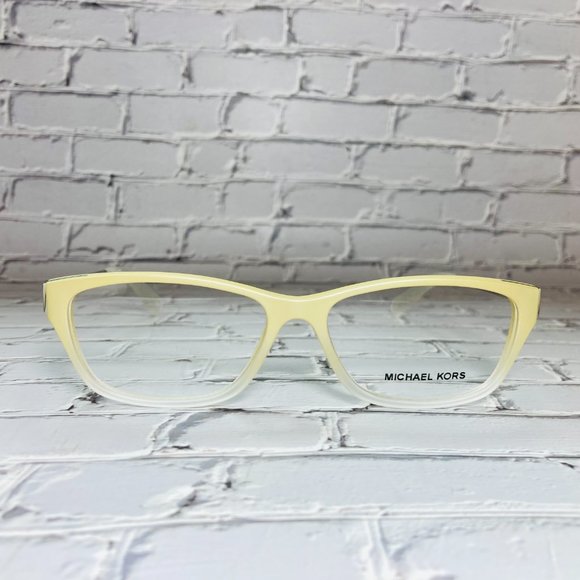 Michael Kors Rectangular Ivory Silver Eyeglasses Frames NWOT - Picture 2 of 12